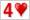 4 of Hearts :4h
