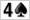 4 of Spades :4s